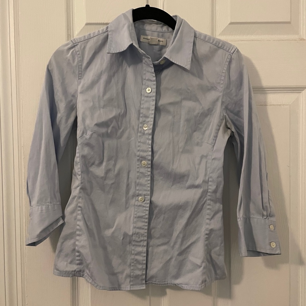 Blue button up